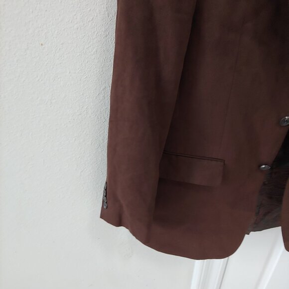 Ralph Lauren Mens Brown 2 Button Polyester Blazer Sz 38R - Picture 5 of 9